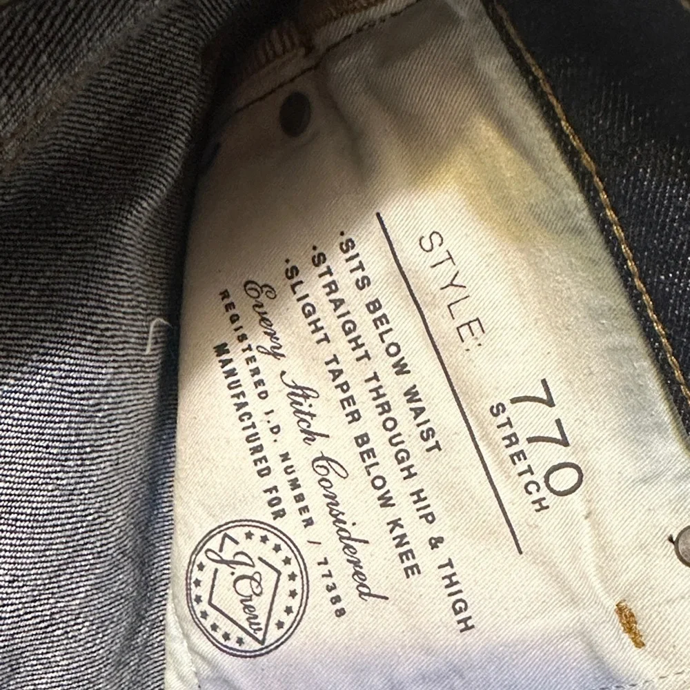 J. Crew Men's Dark Indigo Straight Jeans Chinos size 32 x 32